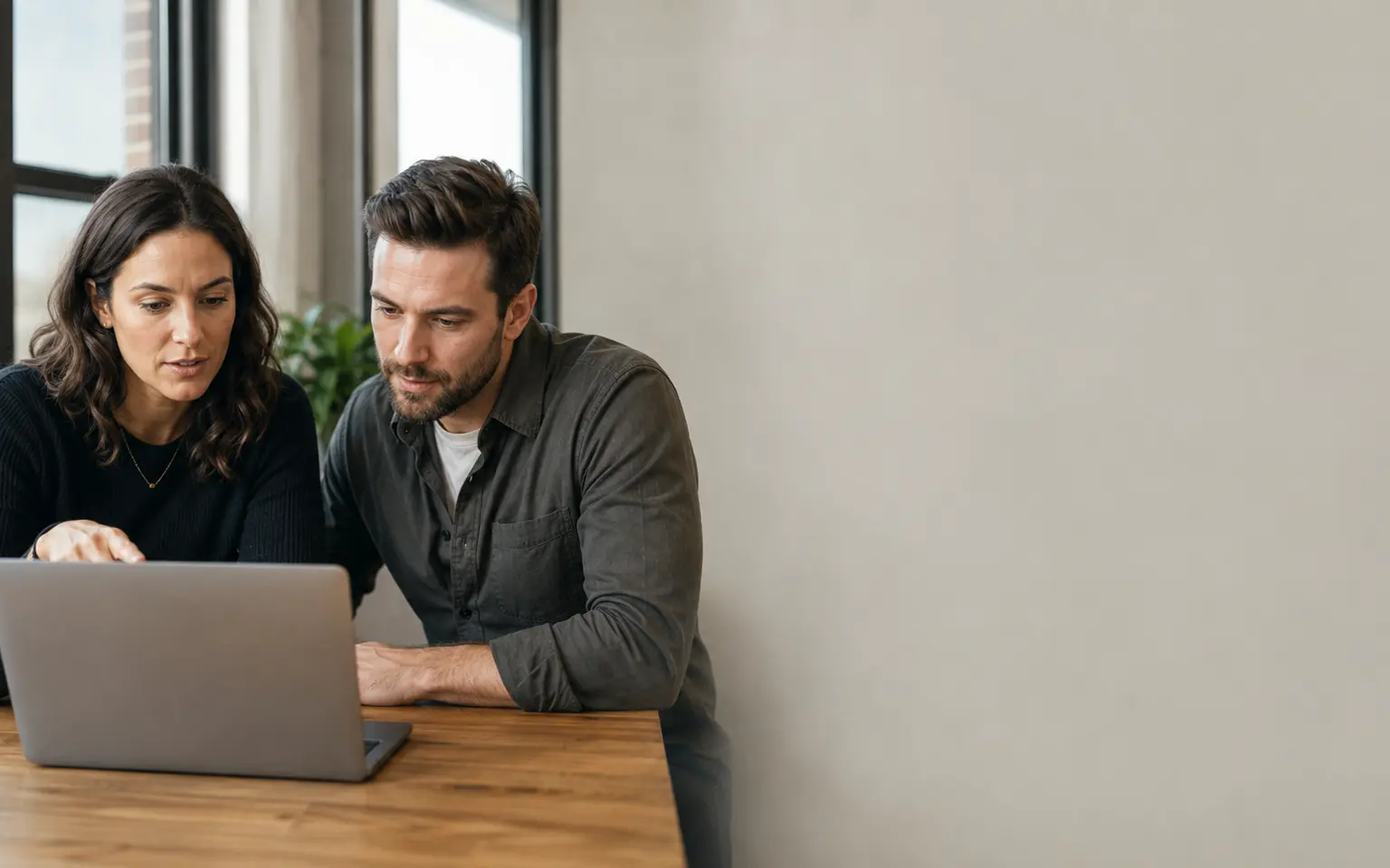 Hiring managers reviewing a candidate together