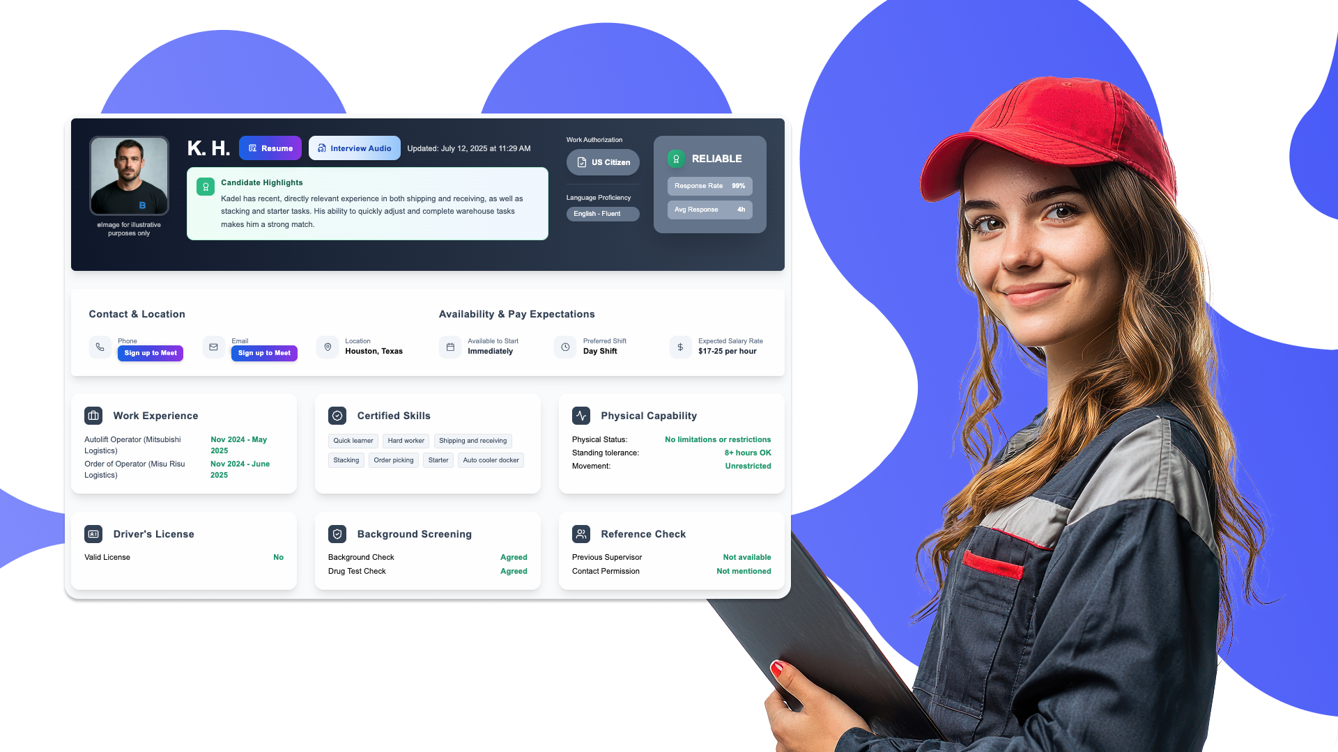 Access to our pre-vetted talent pool