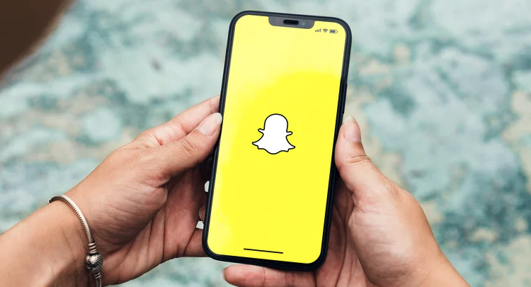 Snapchat open on a smartphone