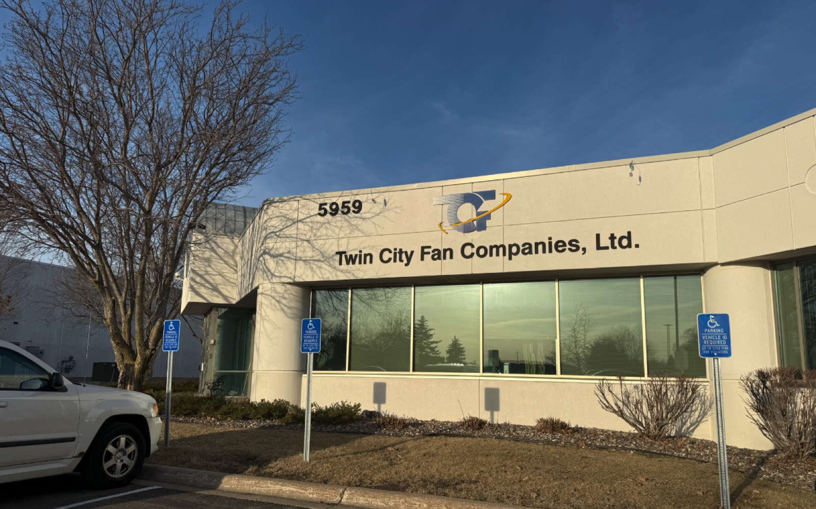 The headquarters of Twin City Fan Companies